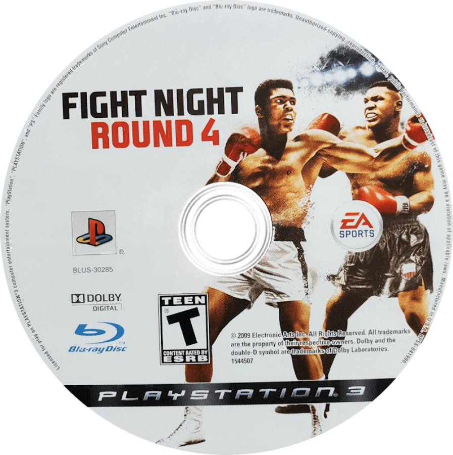 retro Fight Night Round 4 PlayStation 3 PS3 cover art collectible boxing sports game authentic classic gaming disc