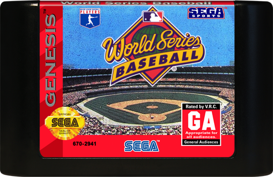 World Series Baseball cartridge for Sega Genesis (GEN) video game