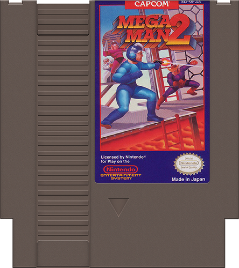 Mega Man 2 cartridge for Nintendo Entertainment System (NES) retro video game