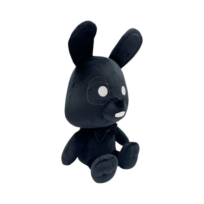 Shadow Bonnie RWQFSFASXC 9 Inch Plush collectible Five Nights at Freddy's FNAF character plush featuring Shadow Bonnie RWQFSFASXC soft plush construction black character design glowing white eyes 9 inch size huggable collectible display item video game merchandise and gaming collectible appeal right side