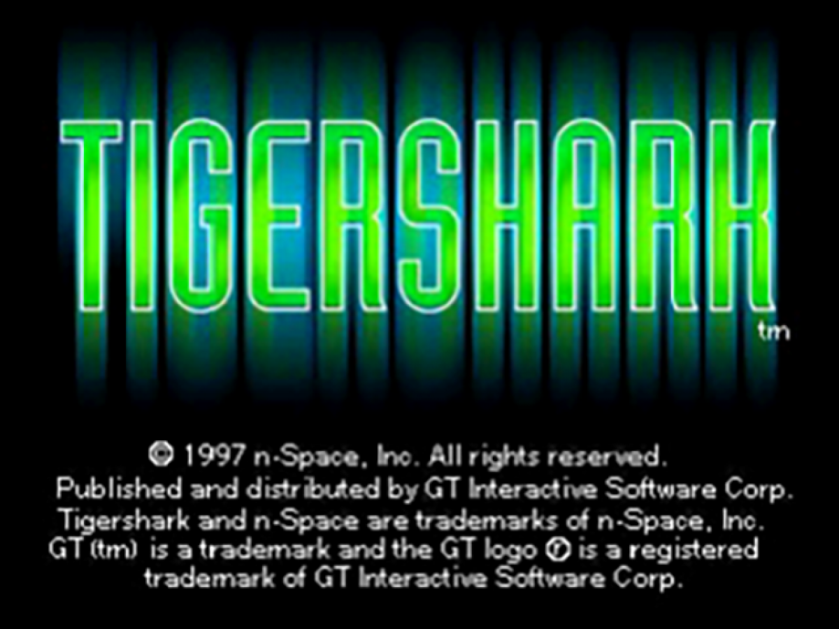 Tiger Shark PlayStation PS1 for action simulation video game fans featuring submarine combat underwater missions naval warfare fast paced shooting military objectives strategic gameplay ocean exploration classic PlayStation action collectible gaming appeal gameplay