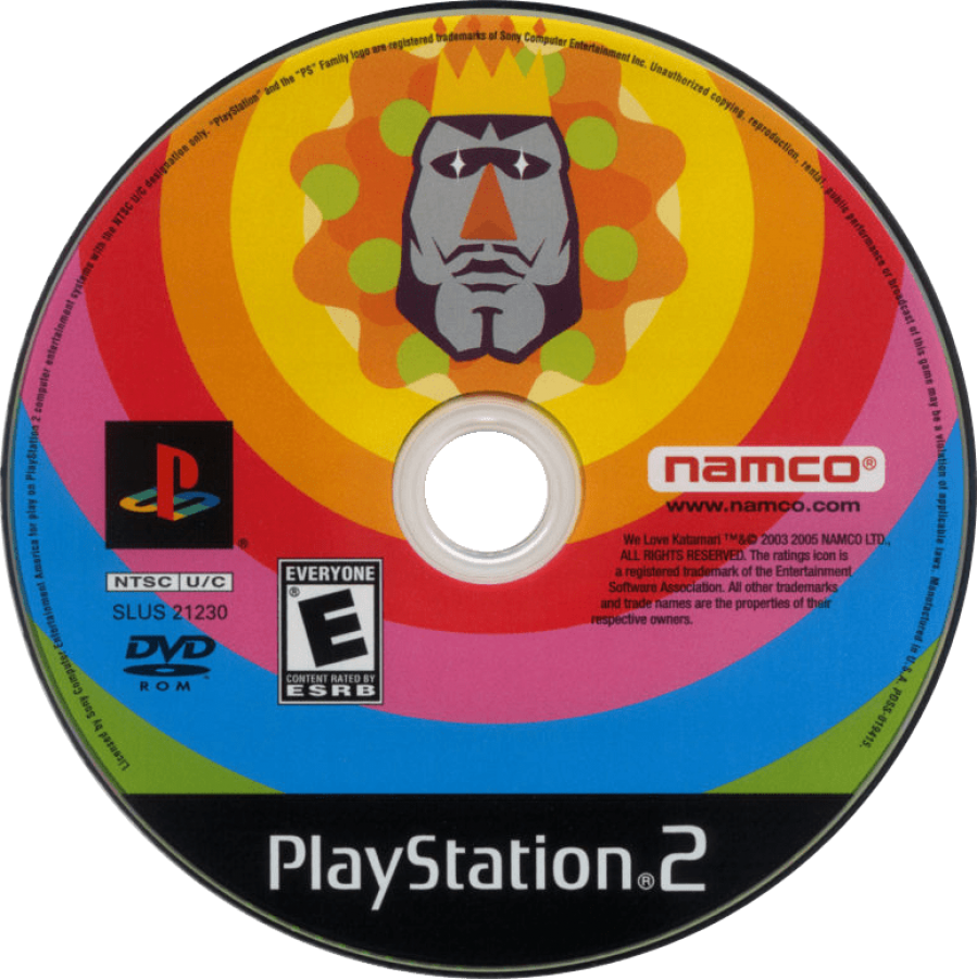 We Love Katamari – PlayStation 2 (PS2) video game disc, puzzle-action.