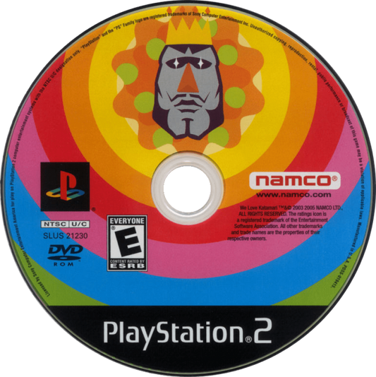 We Love Katamari – PlayStation 2 (PS2) video game disc, puzzle-action.