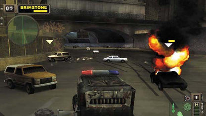 Twisted Metal: Black – PlayStation 2 (PS2) video game gameplay, vehicular combat.