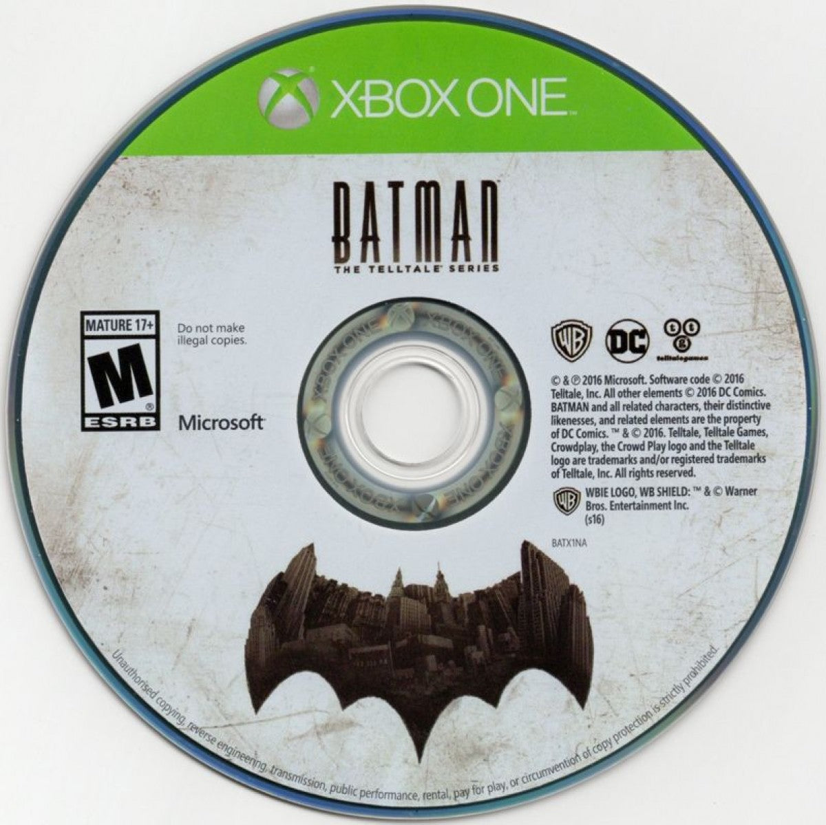 Batman: The Telltale Series – Xbox One (XONE) disc for episodic action-adventure game