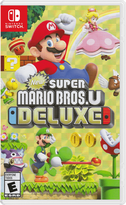 New Super Mario Bros U Deluxe cover art for Nintendo Switch NS video game