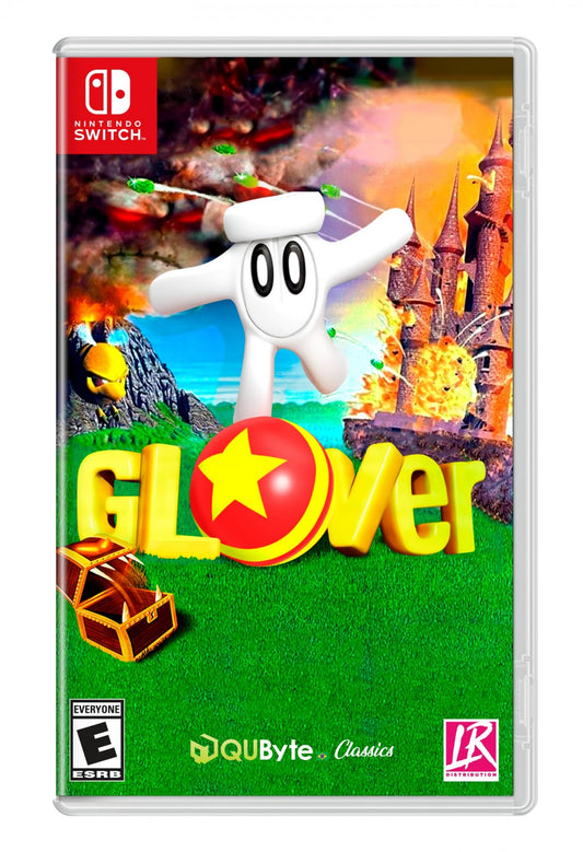 Glover Nintendo Switch NS for 3D platforming video game fans featuring glove based gameplay colorful worlds puzzle solving ball manipulation platforming challenges collectible items creative level design and classic adventure gameplay collectible gaming appeal front