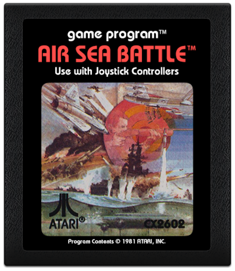 Air Sea Battle cartridge art for Atari 2600 video game 