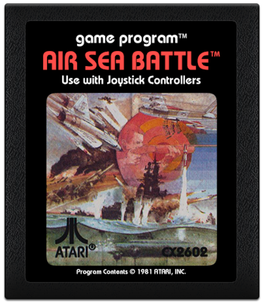 Air Sea Battle cartridge art for Atari 2600 video game 
