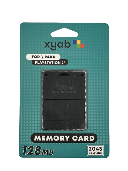 128MB Memory Card for PlayStation 2 PS2 game save storage accessory in box