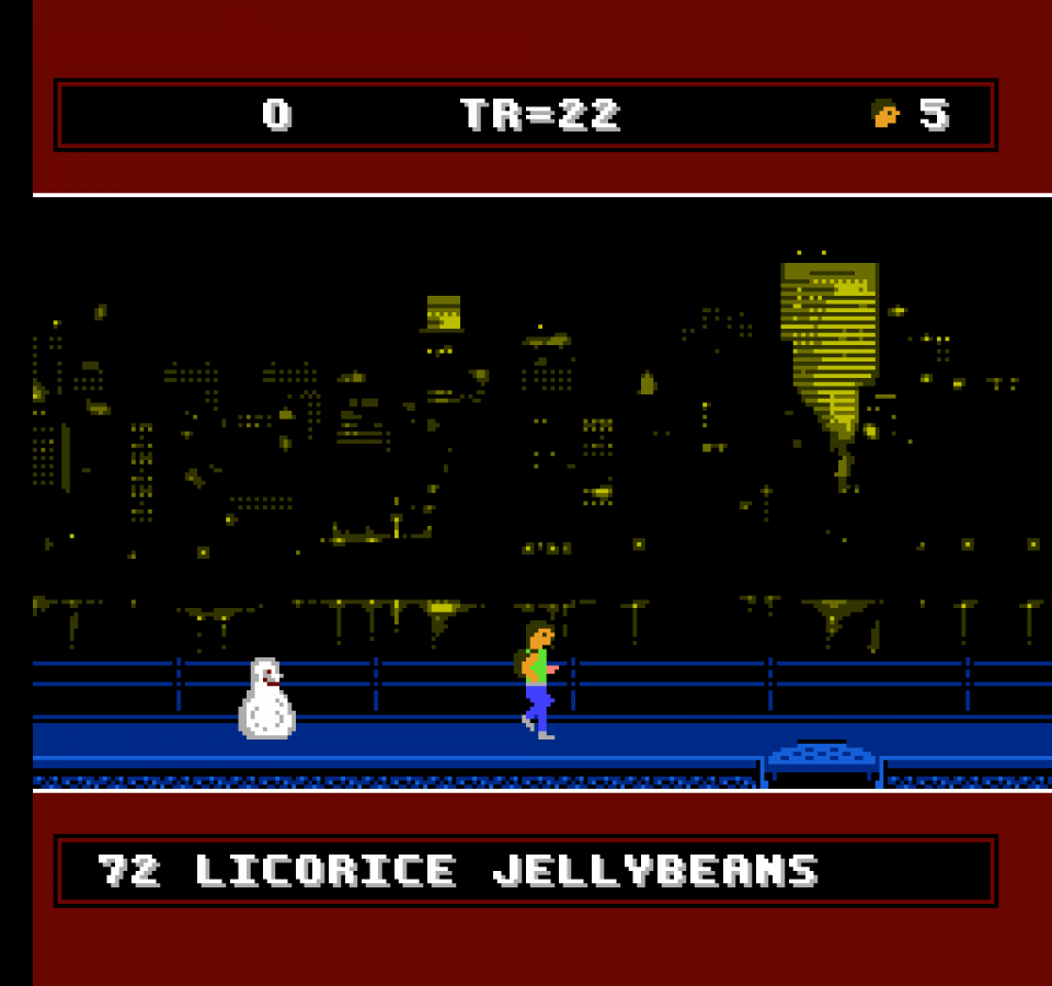A Boy and His Blob Trouble on Blobolonia retro NES video game A Boy and His Blob puzzle platform adventure exploration cooperative gameplay classic console title Nintendo Entertainment System release gameplay
