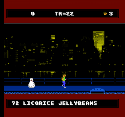 A Boy and His Blob Trouble on Blobolonia retro NES video game A Boy and His Blob puzzle platform adventure exploration cooperative gameplay classic console title Nintendo Entertainment System release gameplay
