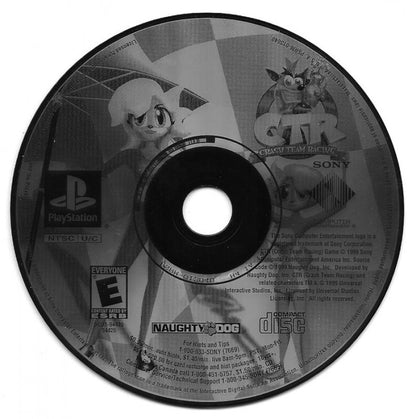 Crash Team Racing PS1 PlayStation 1 kart racing game Naughty Dog arcade racing multiplayer competitive racing retro video game disc