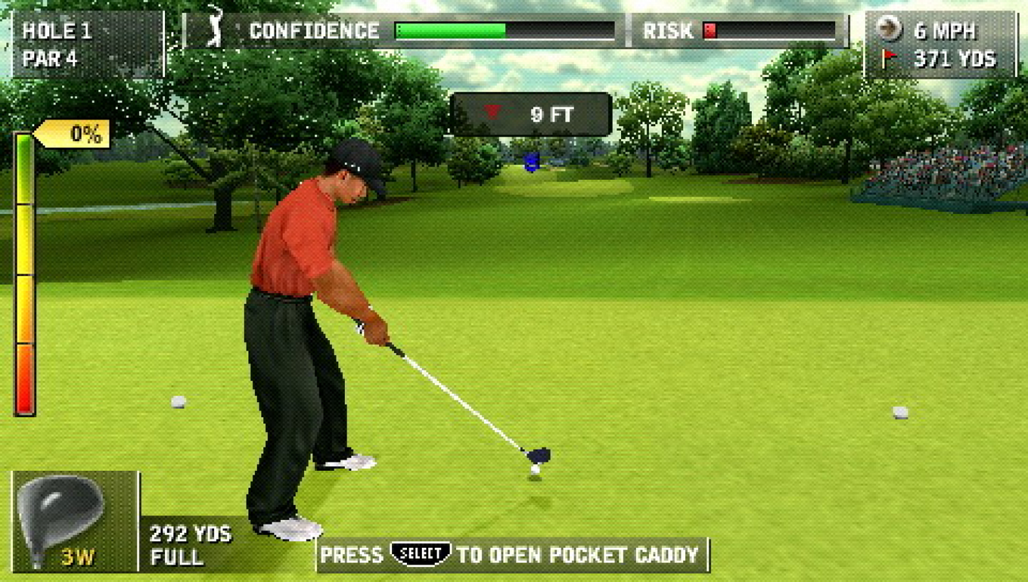 Tiger Woods PGA Tour 08 gameplay for PlayStation Portable (PSP) golf sports game