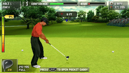Tiger Woods PGA Tour 08 gameplay for PlayStation Portable (PSP) golf sports game