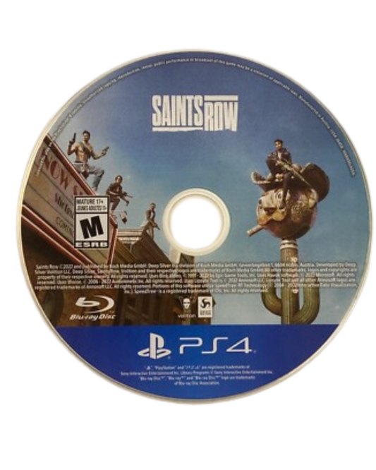 Saints Row [Steal Edition] disc cover art for PlayStation 4 videp game. 