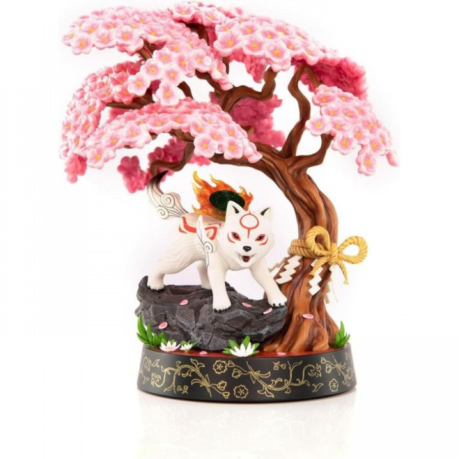Chibiterasu Okami Statue collectible video game figure featuring Chibiterasu character design from Okamiden detailed sculpted details dynamic pose premium construction display base and collectible Capcom gaming merchandise appeal