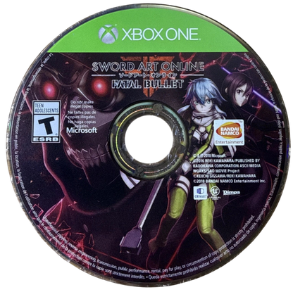 Sword Art Online: Fatal Bullet – Xbox One (XONE) disc for action role-playing shooter video game