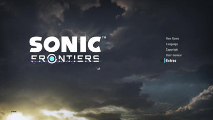 Sonic Frontiers home screen for Nintendo Switch (NS) video game