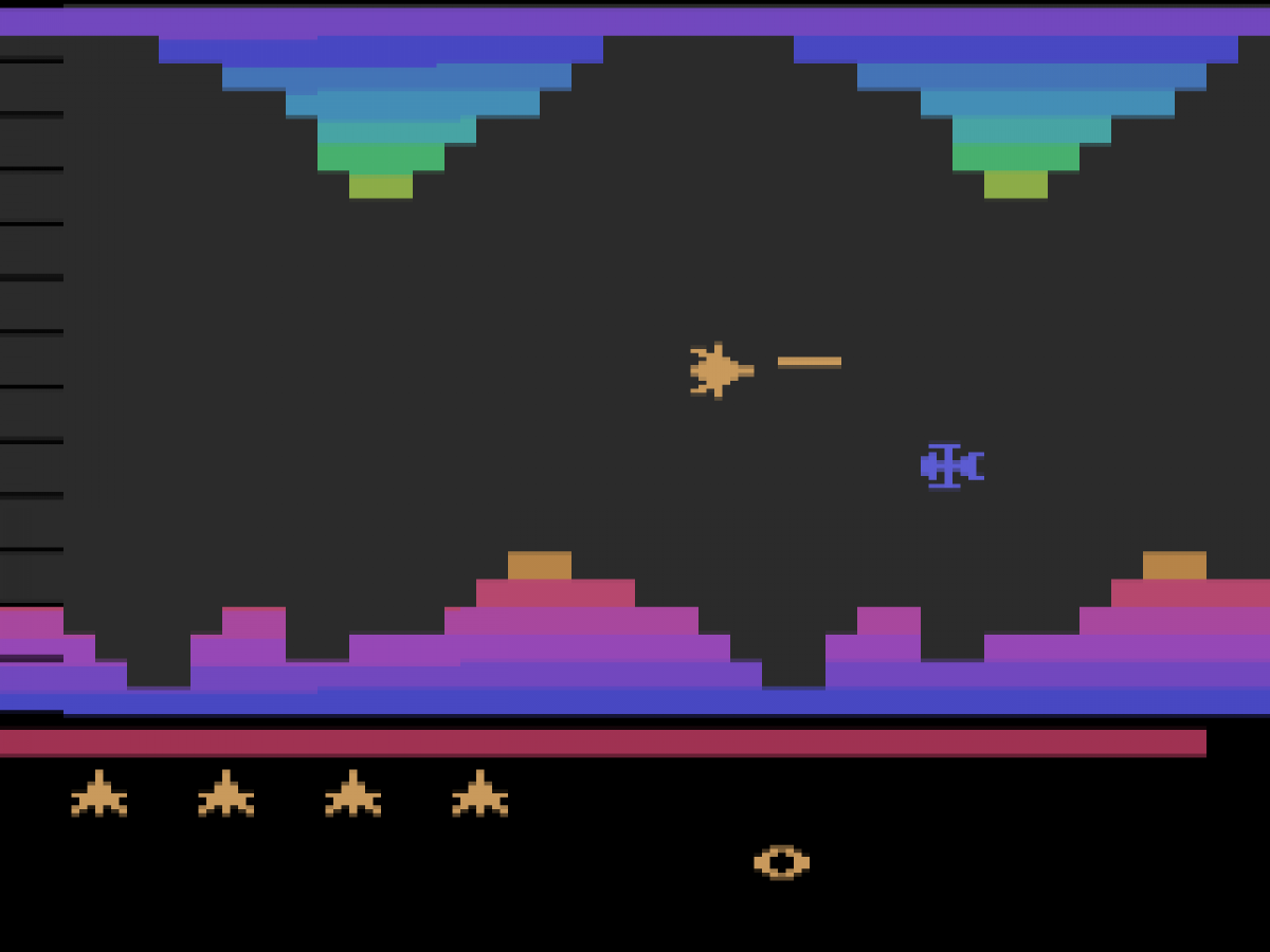 Vanguard gameplay art for Atari 2600 (2600) video game