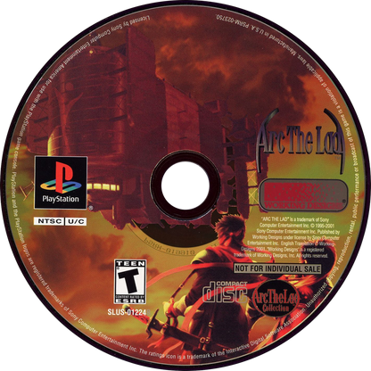 Arc the Lad PS1 tactical RPG strategy role playing game anime fantasy adventure turn based grid combat story driven campaign Working Designs style classic JRPG retro gaming PlayStation software video game title disc 2 