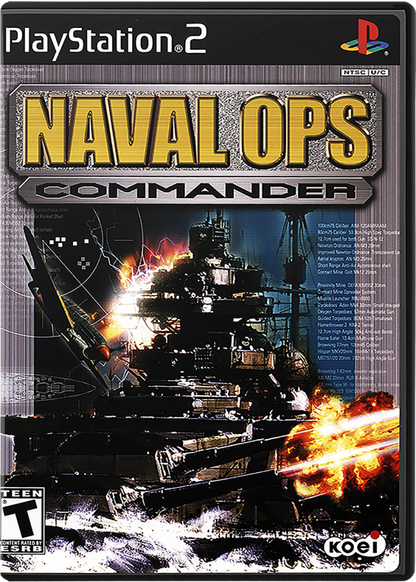 Naval Ops: Commander – PlayStation 2 (PS2) naval strategy simulation video game cover art