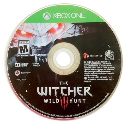 The Witcher 3: Wild Hunt – Xbox One (XONE) disc for open-world action role-playing video game
