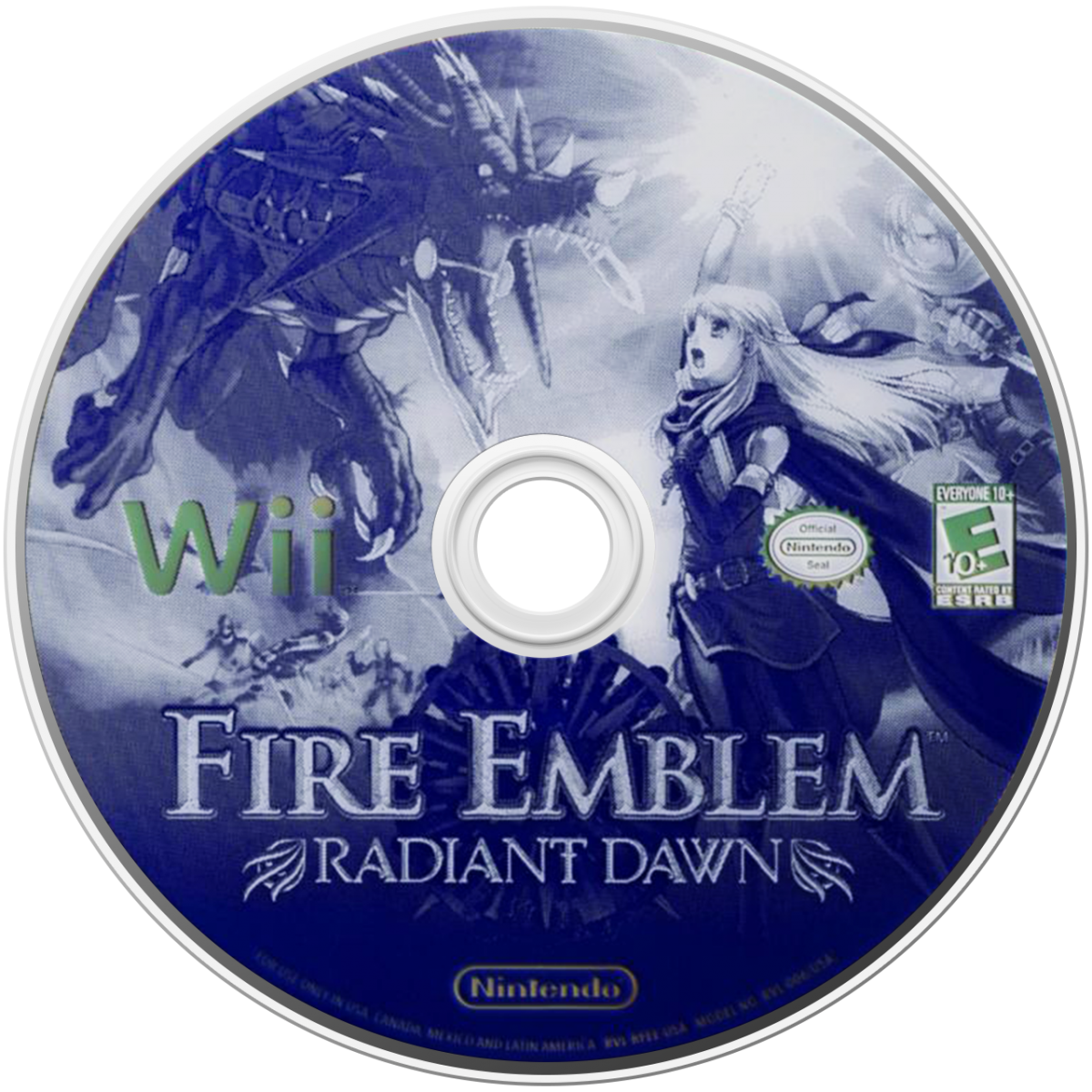 Fire Emblem: Radiant Dawn disc art for Nintendo Wii (Wii) video game