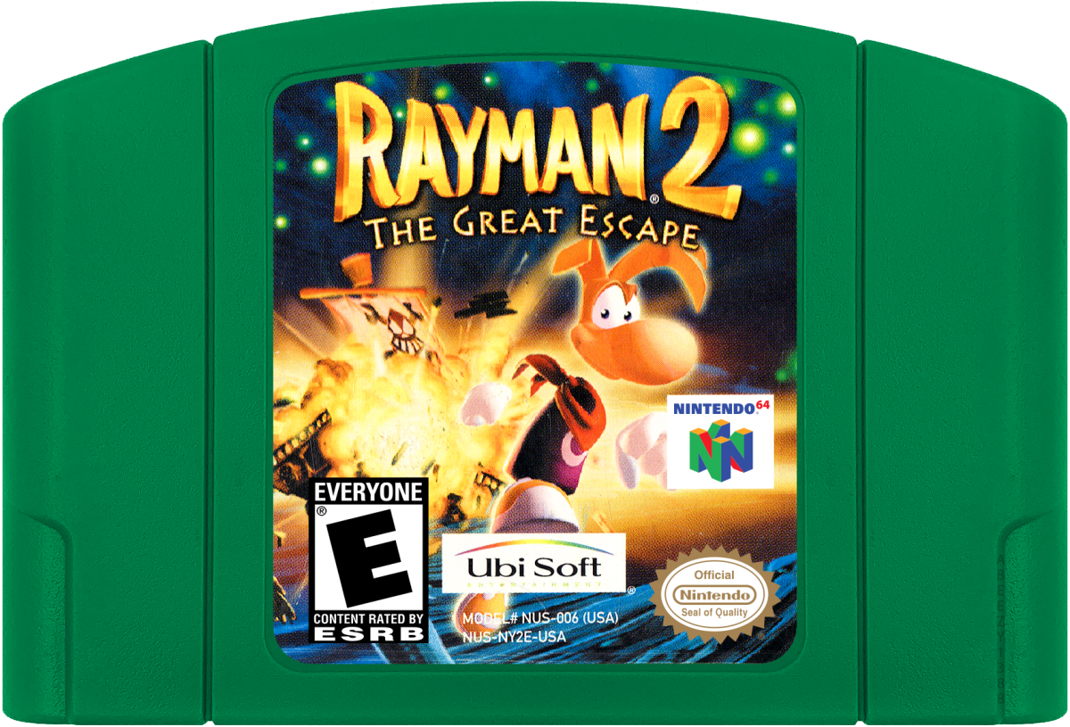 Rayman 2 The Great Escape cartridge for Nintendo 64 (N64) video game