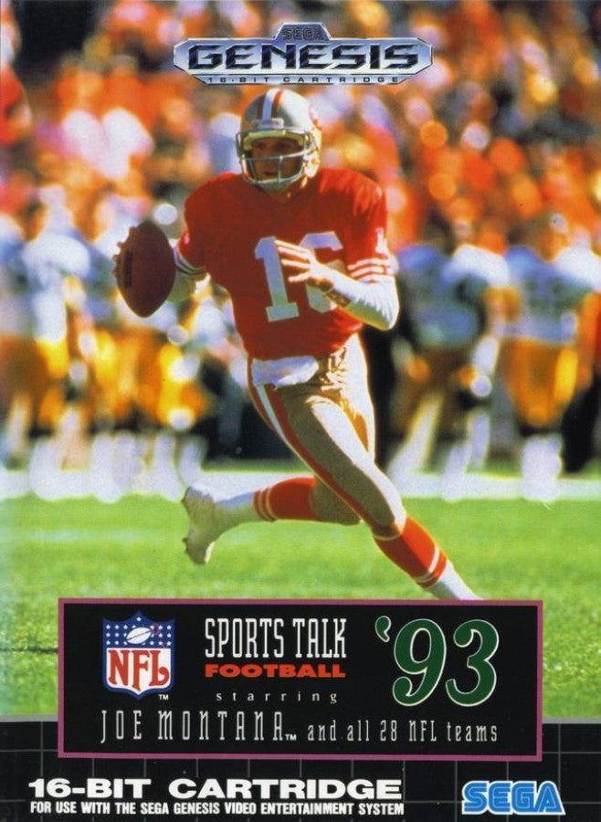 Sports Talk Football '93 Starring Joe Montana cover art for Sega Genesis (GEN) video game