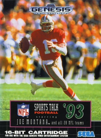 Sports Talk Football '93 Starring Joe Montana cover art for Sega Genesis (GEN) video game