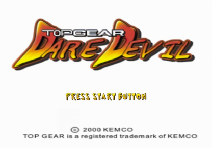 Top Gear: Dare Devil – PlayStation 2 (PS2) video game title screen, arcade stunt racing.