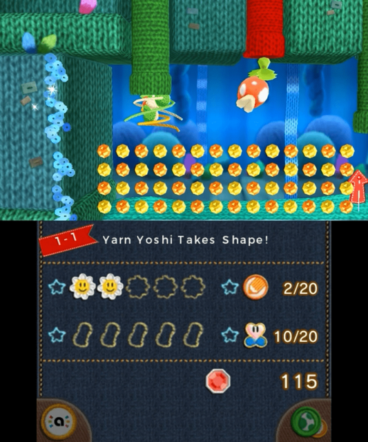 Poochy & Yoshi's Wooly World gameplay for Nintendo 3DS (3DS) adventure video game