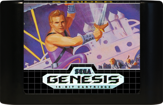 Strider Sega Genesis retro video game action platformer cartridge (1990)