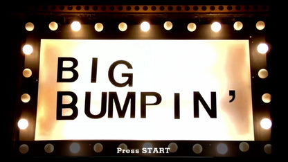 Big Bumpin' start screen for Xbox 360 (X360) party bumper car video game