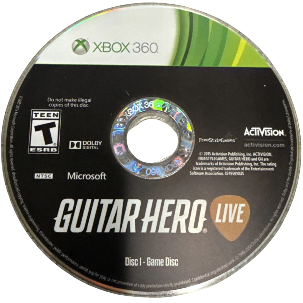 Guitar Hero Live Xbox 360 rhythm music video game franchise reboot redesigned 6-button guitar controller GH Live first-person FMV concert crowds reactive audience GHTV playable music video network streaming song library competitive leaderboards disc