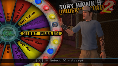 Tony Hawk’s Underground 2 Remix PSP game featuring fast-paced skateboarding action, classic trick-based gameplay, and portable versions of fan-favorite levels gameplay