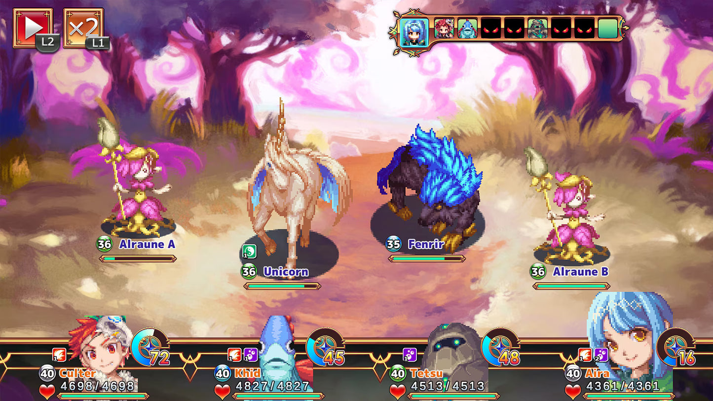 Monster Viator for PlayStation 4 Japanese role playing game featuring monster capturing turn based battles pixel art visuals and fantasy adventure gameplay