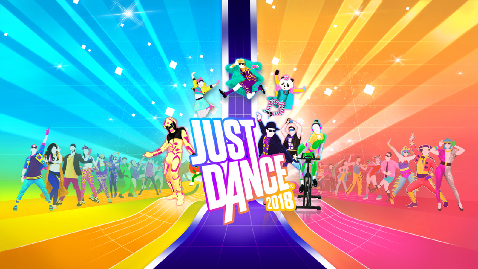 Just Dance 2018 title screen imageart for Nintendo Wii U (WiiU) video game