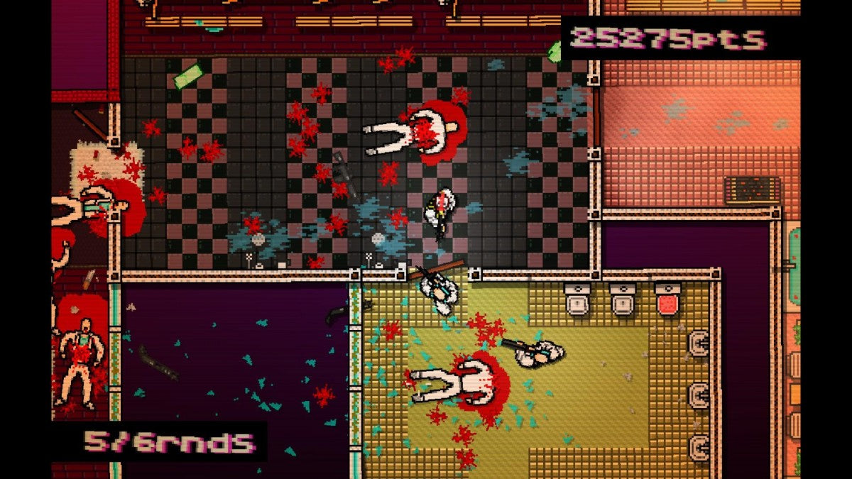 Hotline Miami Collection Special Reserve #3321 Nintendo Switch game featuring ultra-violent top-down action and retro neon style gameplay screenshot