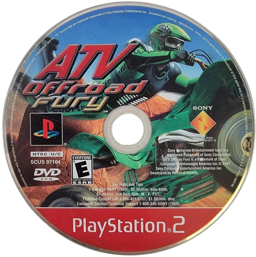 Retro ATV Offroad Fury Greatest Hits PS2 inspired design featuring extreme off road racing aesthetic vintage PlayStation 2 all terrain vehicle stunts rugged dirt tracks freestyle tricks outdoor motorsports adrenaline nostalgic racing game presentation -disc