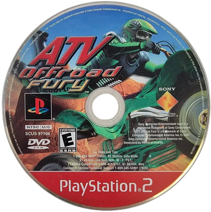 Retro ATV Offroad Fury Greatest Hits PS2 inspired design featuring extreme off road racing aesthetic vintage PlayStation 2 all terrain vehicle stunts rugged dirt tracks freestyle tricks outdoor motorsports adrenaline nostalgic racing game presentation -disc