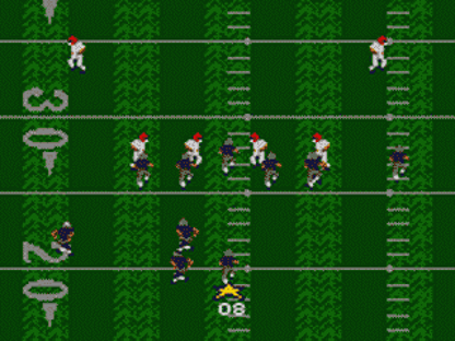 Madden NFL 95 gameplay for Game Gear (GG) football video game. 