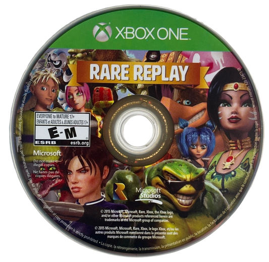 Rare Replay – Xbox One (XONE) disc for compilation of classic action-adventure and platformer video games