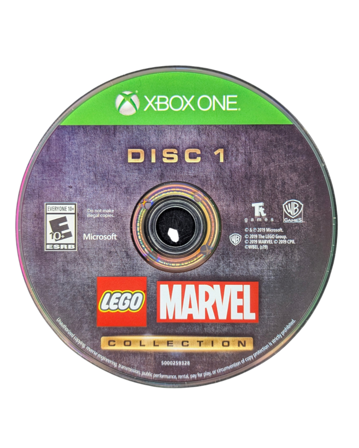LEGO Marvel Collection Xbox One video game, action adventure bundle, LEGO superhero gameplay, cooperative multiplayer, console title disc 1