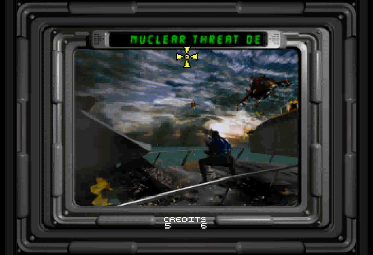 Maximum Force Pull the Trigger Sega Saturn full motion video FMV rail shooter arcade style live action shooting game military terrorist targets interactive movie gameplay Digital Pictures style retro gaming Sega Saturn software video game title gameplay 
