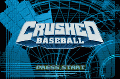 Crushed Baseball for Game Boy Advance with arcade-style baseball action theme main menu