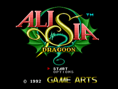 Alisia Dragoon title screen for Sega Genesis (GEN) video game