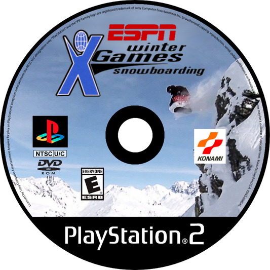ESPN X Games Snowboarding extreme sports snowboarding game featuring X Games athletes downhill courses trick combos arcade style competition modes disc 