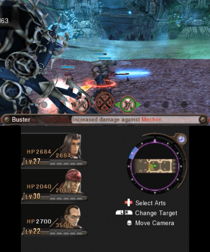 Xenoblade Chronicles 3D gameplay for Nintendo 3DS (3DS) action role-playing video game